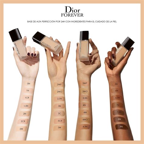 tonos de base dior forever